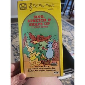 Vintage Golden Book Music Video VHS Sing,  Stretch & Shape Up 11 Video Songs